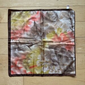 Italian Scarf, handkerchief, polyester, abstract, vintage, retro, classic, earth